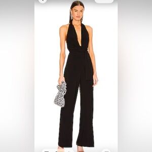 Norma Kamali Black Halter Jumpsuit